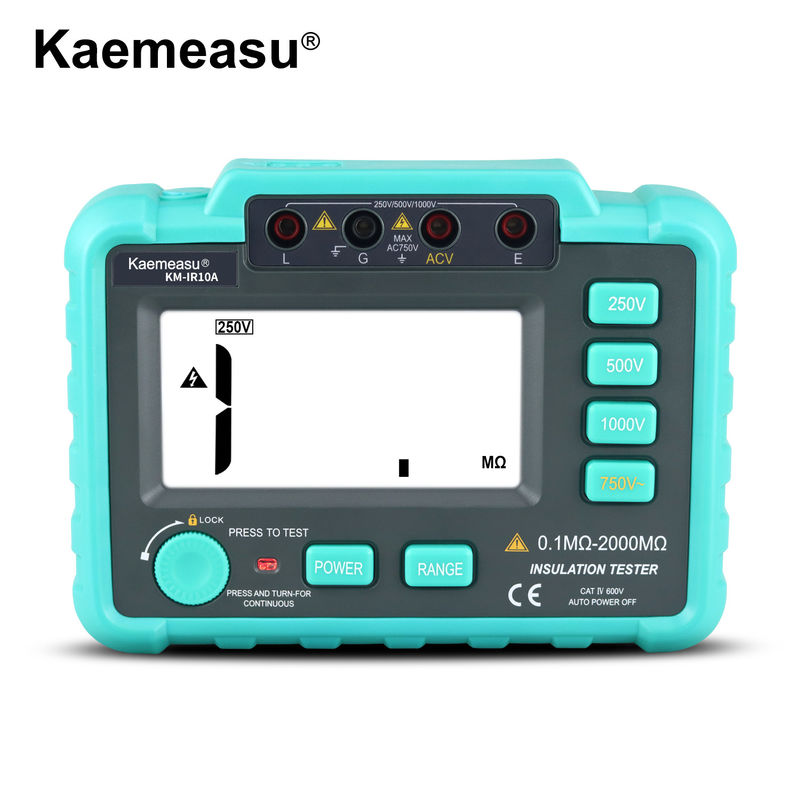 kaemesau 1999 Count Display इन्सुलेशन प्रतिरोध परीक्षक 250V 500 V 1000 V अधिभार संरक्षण डिजिटल इन्सुलेशन प्रतिरोध परीक्षक IR10A