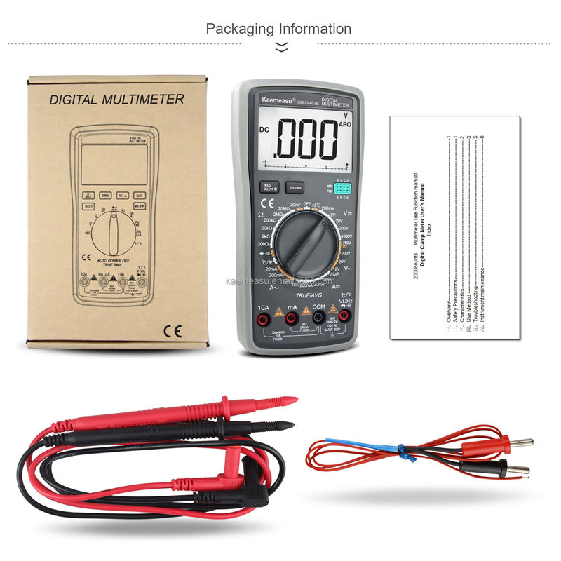 20nF/200nF/2uF/20uF/200uF/2000uF और अधिकतम 10A AC करंट के मापने के लिए स्मार्ट मल्टीमीटर एसी वोल्टेज टेस्टर
