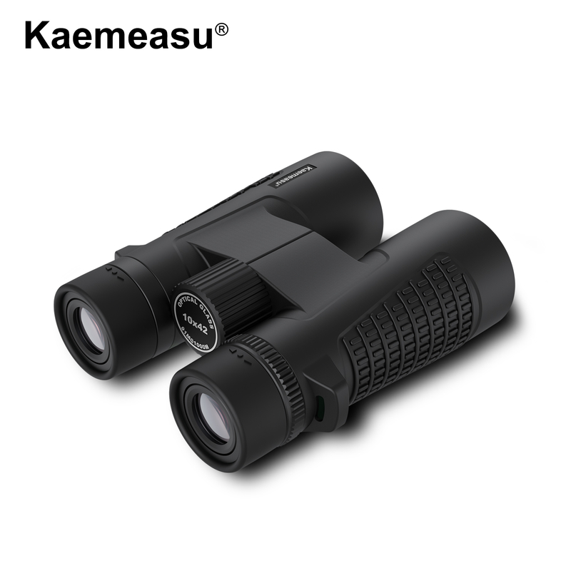 वयस्कों के लिए Kaemeasu C मॉडल ब्लैक 10x42 HD वाटरप्रूफ दूरबीन, पक्षी देखने और लंबी पैदल यात्रा के लिए दूरबीन, BAK4 प्रिज्म के साथ ऑप्टिक्स, शॉकप्रूफ मैग्नीशियम मिश्र धातु बॉडी, स्पष्ट और उज्ज्वल दृष्टि