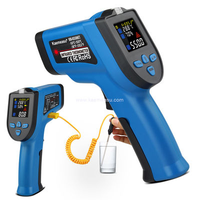 केमेसू 550°C रंगीन डिस्प्ले नो टच थर्मामीटर के प्रकार के थर्मोकपल के साथ